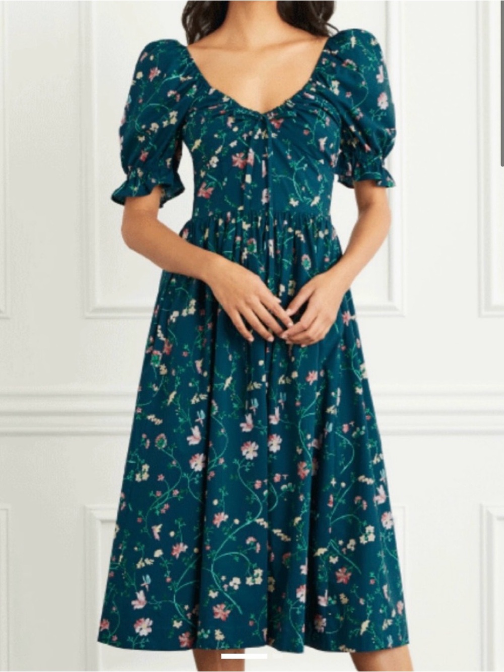 Hill House Home Ophelia Nap Dress Midnight Garden Floral  size XS